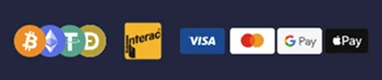 Rainbet payment methods row