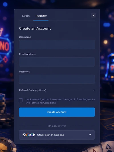 Rainbet registration form